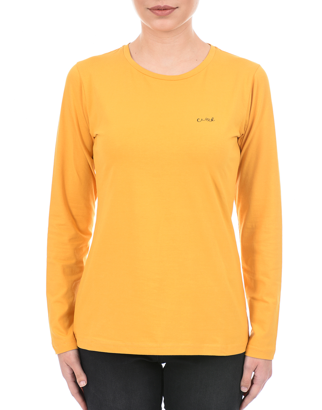 Cloak & Decker by Monte Carlo Women Solid Yellow T-Shirt